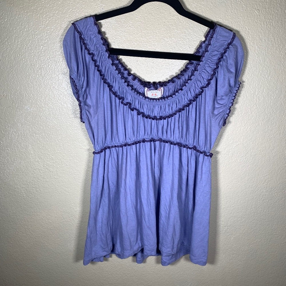 Vintage boho cottagecore flowy peasant blouse